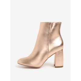 Růžovozlaté kotníkové boty MISSGUIDED