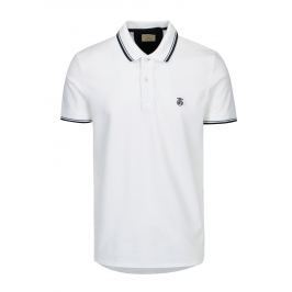 Bílé polo tričko s výšivkou Selected Homme Newseason